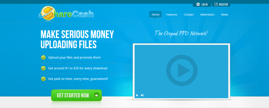 ShareCash upload files to get paid