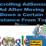 Scrolling AdSense Ad After Moving Down a Certain Distance From Top