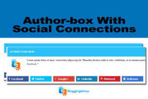 How to Add Author Box with Social Connection in Blogger