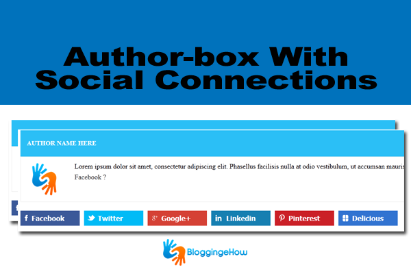 How to Add Author Box with Social Connection in Blogger