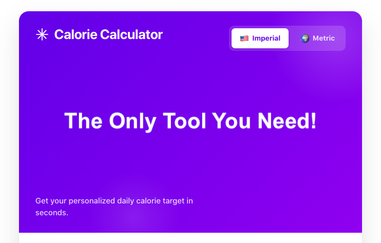 Calorie Calculator